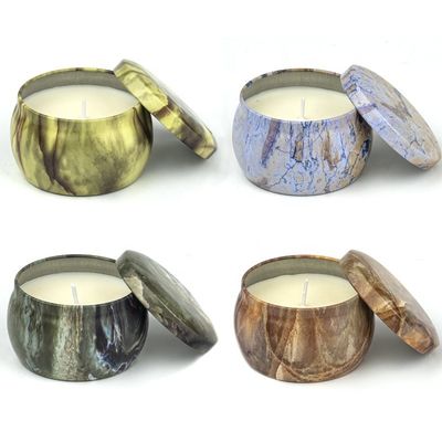Natural Home Fragrance Soy Jar Candles Multi Colors Tin Scented Candle 4.4oz Candle Set
