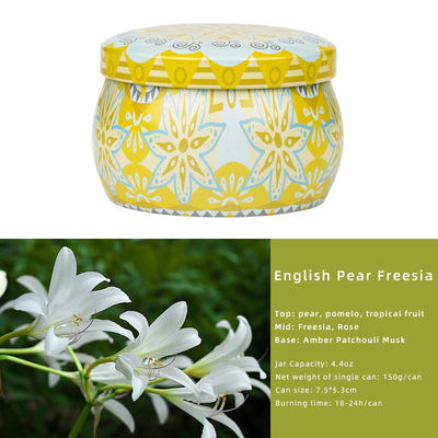 4 Different Fragrance Candle Tin Scented Candle For Customized Festival Restrictions