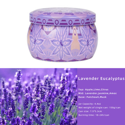 4 Different Fragrance Candle Tin Scented Candle For Customized Festival Restrictions