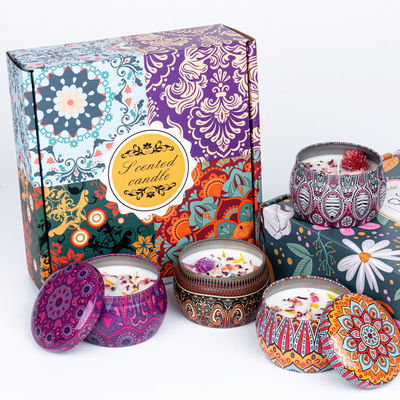 Handmade Ornament Aromatherapy Candle With Dried Flower Decoration
