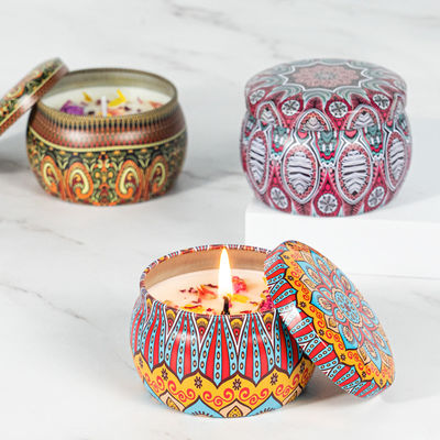 Handmade Ornament Aromatherapy Candle With Dried Flower Decoration