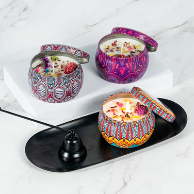 Handmade Ornament Aromatherapy Candle With Dried Flower Decoration