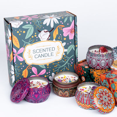 Handmade Ornament Aromatherapy Candle With Dried Flower Decoration