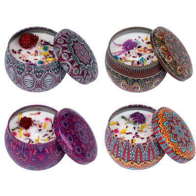 Handmade Ornament Aromatherapy Candle With Dried Flower Decoration