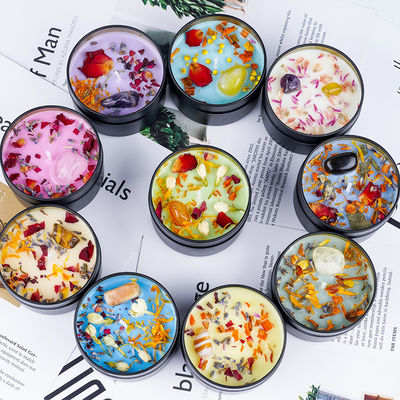 Customized Tin Scented Candle Fragrance Spiritual Healing Gift Energy Soy Candle Gift Set