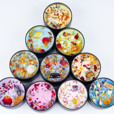 Customized Tin Scented Candle Fragrance Spiritual Healing Gift Energy Soy Candle Gift Set