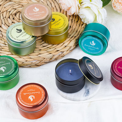 Aroma Candle Soy Handmade Candles Scented Candle Colorful Tin Jars Gift Set