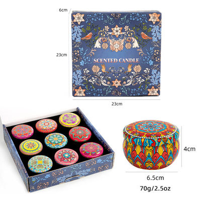9 Pack Gift Set Burning Time About 12H Portable Nature Soy Wax