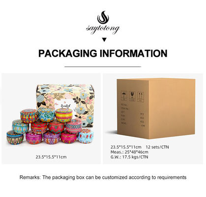 12 Pack Earth Day Scented Candles 2.5oz Soy Candle Kit