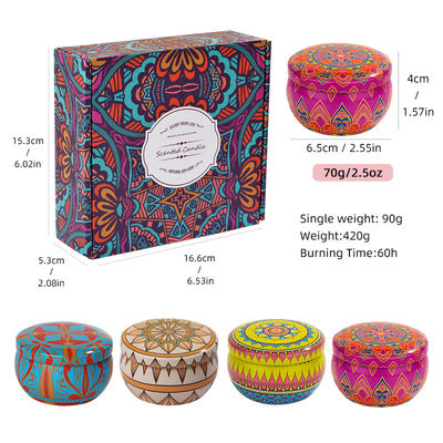 Custom Natural Scented Soy Wax Candle Tin Scented Candle Aroma Wedding Gift Set