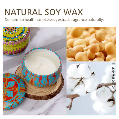 Custom Natural Scented Soy Wax Candle Tin Scented Candle Aroma Wedding Gift Set