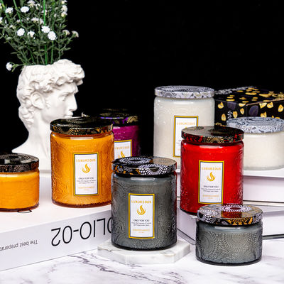 Luxury Fragrance Glass Jar Scented Candle Custom Scented Candles Soy Wax In Glass Jar