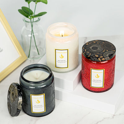 Luxury Fragrance Glass Jar Scented Candle Custom Scented Candles Soy Wax In Glass Jar