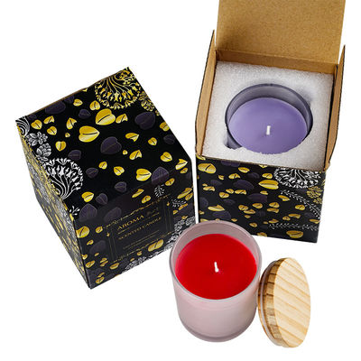 Large Pillar Glass Jar Scented Candle Scented Soy Wax Candles For Meditation Gift