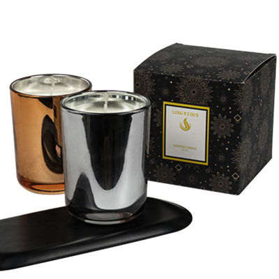 Customized Glass Jar Scented Candle Electroplated Color Luxury Home Candles