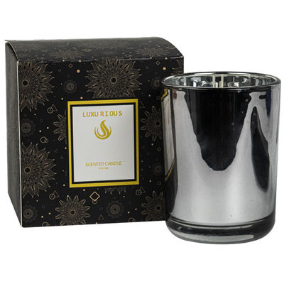 Customized Glass Jar Scented Candle Electroplated Color Luxury Home Candles