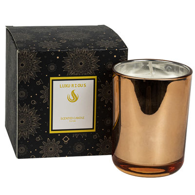 Customized Glass Jar Scented Candle Electroplated Color Luxury Home Candles