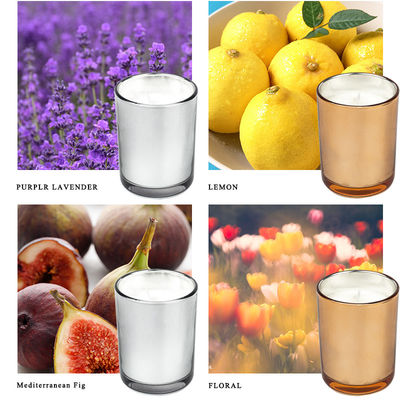 Customized Glass Jar Scented Candle Electroplated Color Luxury Home Candles