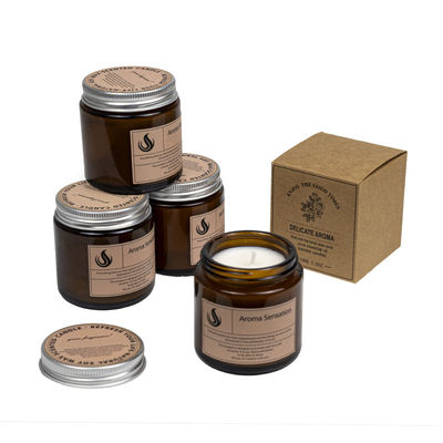 Home Decoration Aromatherapy Scented Soy Candles In Customized Jars With Lids