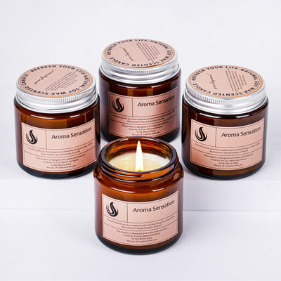 Home Decoration Aromatherapy Scented Soy Candles In Customized Jars With Lids