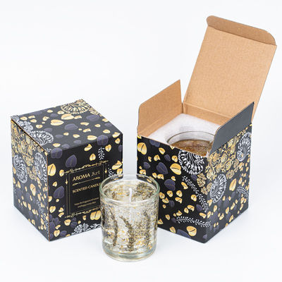 Decorative Dried Flower Candles And Gel Wax Glass Jar Scented Candle
