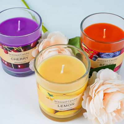 Soy Wax Glass Jar Scented Candle Luxury Aromatherapy Candle In Transparent Glass Jar