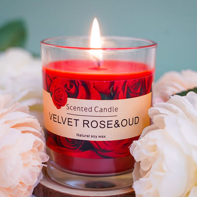Soy Wax Glass Jar Scented Candle Luxury Aromatherapy Candle In Transparent Glass Jar