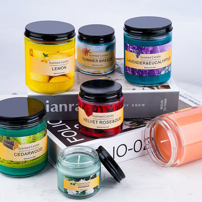 Non Toxic Glass Jar Scented Candle Tearless Smokeless Candle Wax Glass Jar Candles