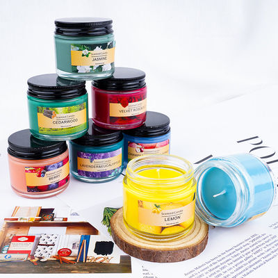 Non Toxic Glass Jar Scented Candle Tearless Smokeless Candle Wax Glass Jar Candles