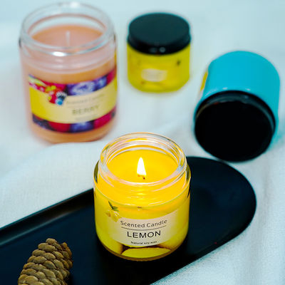 Non Toxic Glass Jar Scented Candle Tearless Smokeless Candle Wax Glass Jar Candles