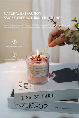 4 Color Christmas Scented Candles In Glass Jars With Private Label