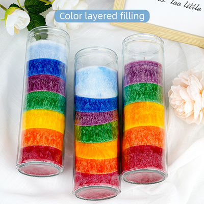 Glass Jar Scented Rainbow 7 Day Prayer Chakra Candles