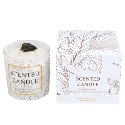 Glass Jar Fragrance Scented Candle Wax With Natural Soy Wax And Crystal