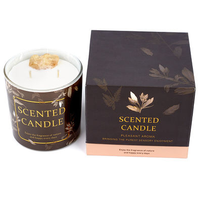 Glass Jar Fragrance Scented Candle Wax With Natural Soy Wax And Crystal