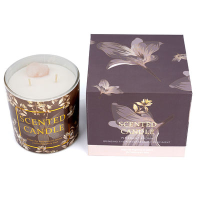 Glass Jar Fragrance Scented Candle Wax With Natural Soy Wax And Crystal