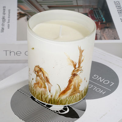 Fox Rabbit Glass Vessel Natural Scented Candles Burning Time 45 Hours