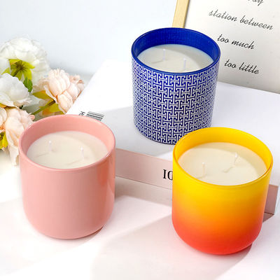 Large Glass Aromatherapy Candles With Soy Wax And Essential Oils