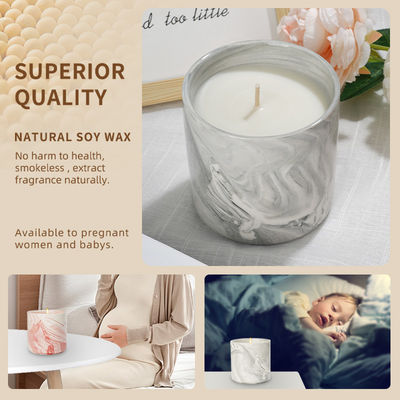Scented Candle Customized Logo Acceptable Set of 2 Ceramic Jar Candle Directly Soy Wax Scented Candles