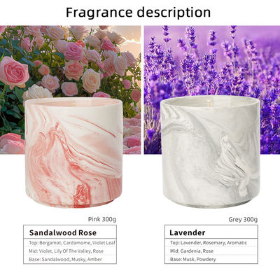 Scented Candle Customized Logo Acceptable Set of 2 Ceramic Jar Candle Directly Soy Wax Scented Candles