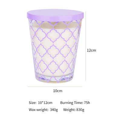 Glass Jar Scented Candle Customer's Requirements Luxury Home Decor Soy Wax Candles in Colored Glass Vessels