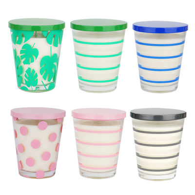 Glass Jar Scented Candle Customer's Requirements Luxury Home Decor Soy Wax Candles in Colored Glass Vessels