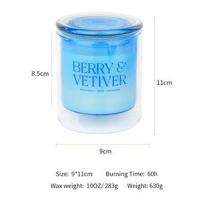 Glass Jar Scented Candle April Fool's Day Occasion Double Wall Clear Transparent High Borosilicate Candles