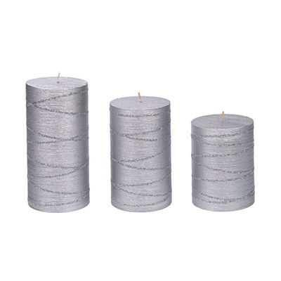 Christmas Decor Stick Silver White Candle Natural Soy Wax Craft Candle 680g 550g 430g