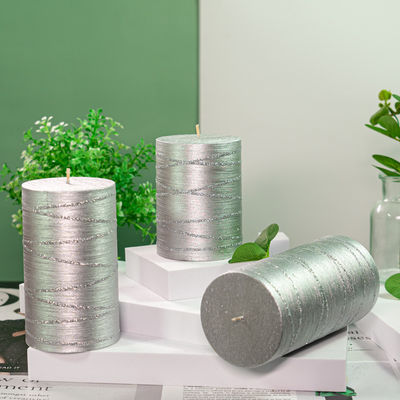 Christmas Decor Stick Silver White Candle Natural Soy Wax Craft Candle 680g 550g 430g