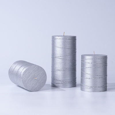 Christmas Decor Stick Silver White Candle Natural Soy Wax Craft Candle 680g 550g 430g