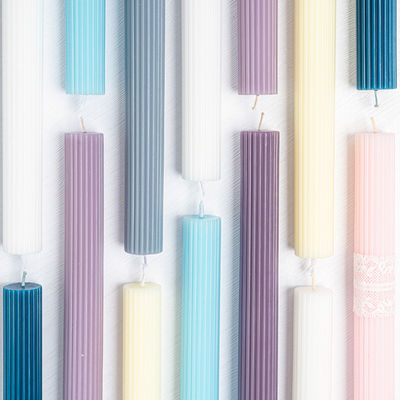100% Cotton Wick Craft Candle Large Unscented Pillar Candle Set For Home Decoration