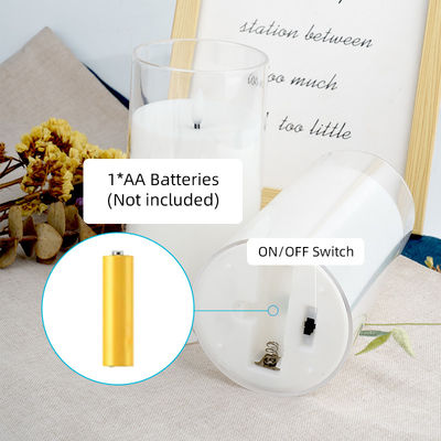 Yellow Light LED Pillar Candles For Home Decoration Battery 2 X AA Battery Occasion Other