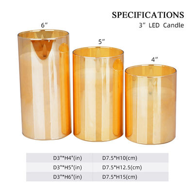 Battery Operated Paraffin Wax Flameless Flickering Pillar Candles With Remote Control