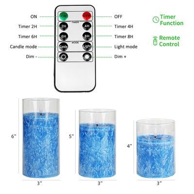 Dinners Solar Powered Electronic Candles With Artificial LED Glowing Flames