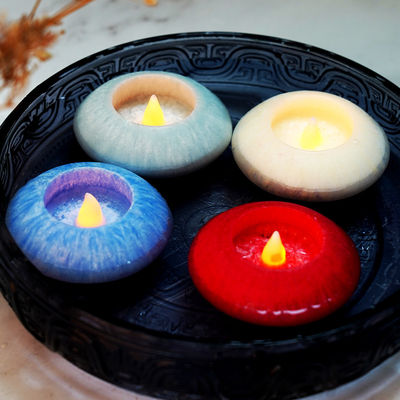 Weddings LED Candle Flicking 3D Flame Real Wax Waterproof Floating Remote Control